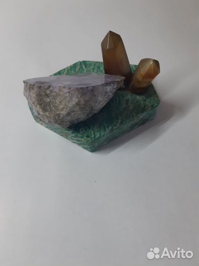 Сувенир из камня (чароит, сердолик, амазонит)