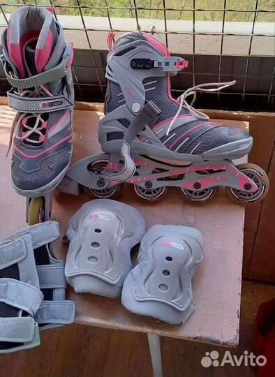 Коньки роликовые с защита