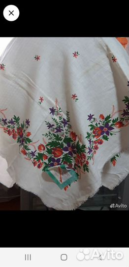 Павловопосадский платок СССР 98х98 х.б