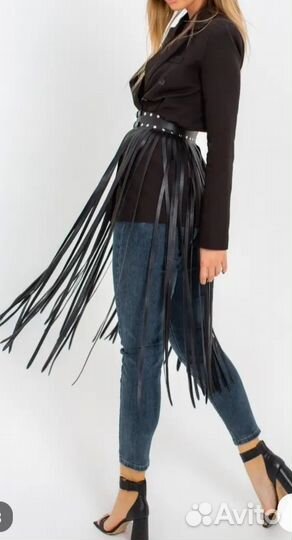 Ремень с бахромой