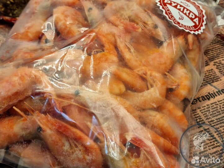 Креветка магаданская варено-мороженая 60/80 1кг