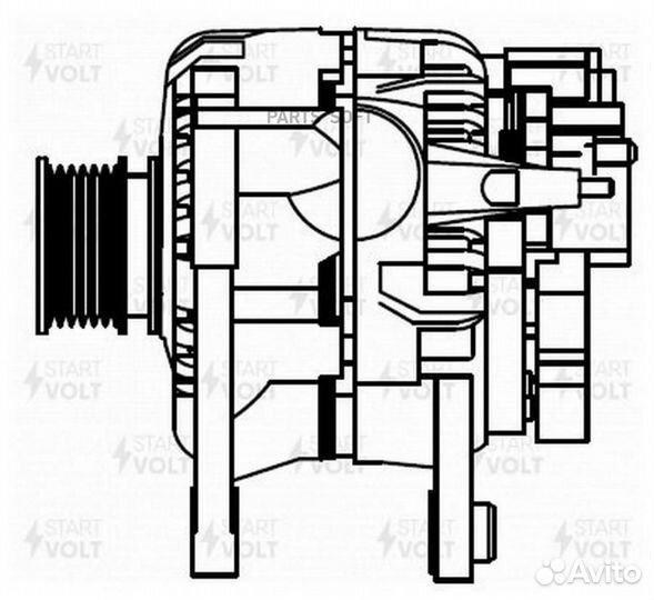 Startvolt LG1821 Генератор для а/м VAG Octavia A5 (04) /Polo (09) /Golf V (03) 1.4i 110A (LG 1821)