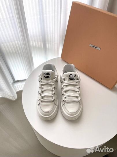 Кеды Miu Miu кожаные