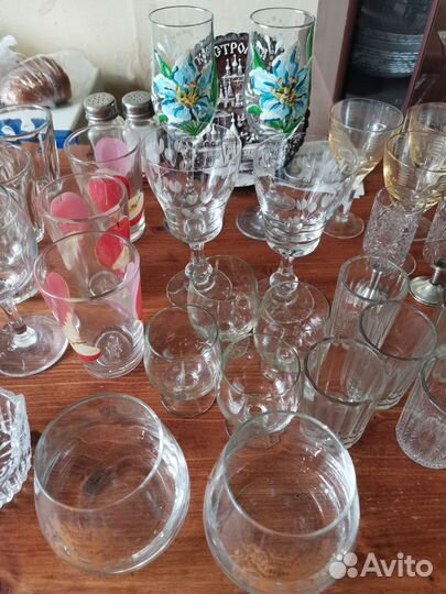 Бокалы фужеры рюмки