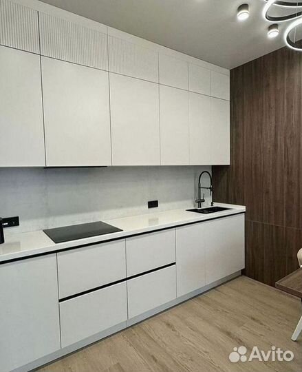 Кухня прямая лаконичный стиль