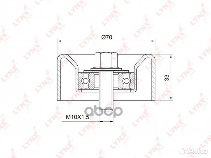Ролик натяжной приводного ремня PB5032 lynxauto
