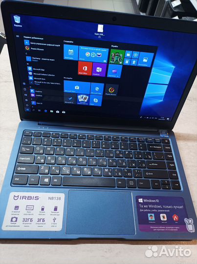 Ноутбук irbis 2ядра/3озу/SSD120GB в хорошем состо