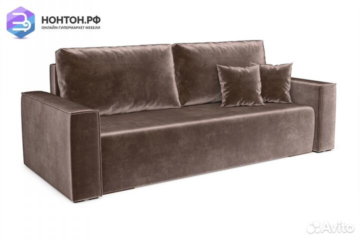 Диван еврокнижка Манхэттен светло-коричневый