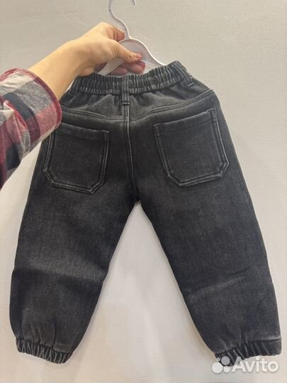 Джинсы теплые новые детские унисекс