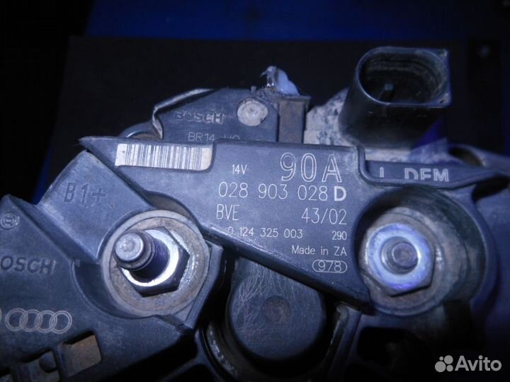 Генератор Audi: A3 1.6/1.8/1.8 Quattro/1.8 T/1.8 T