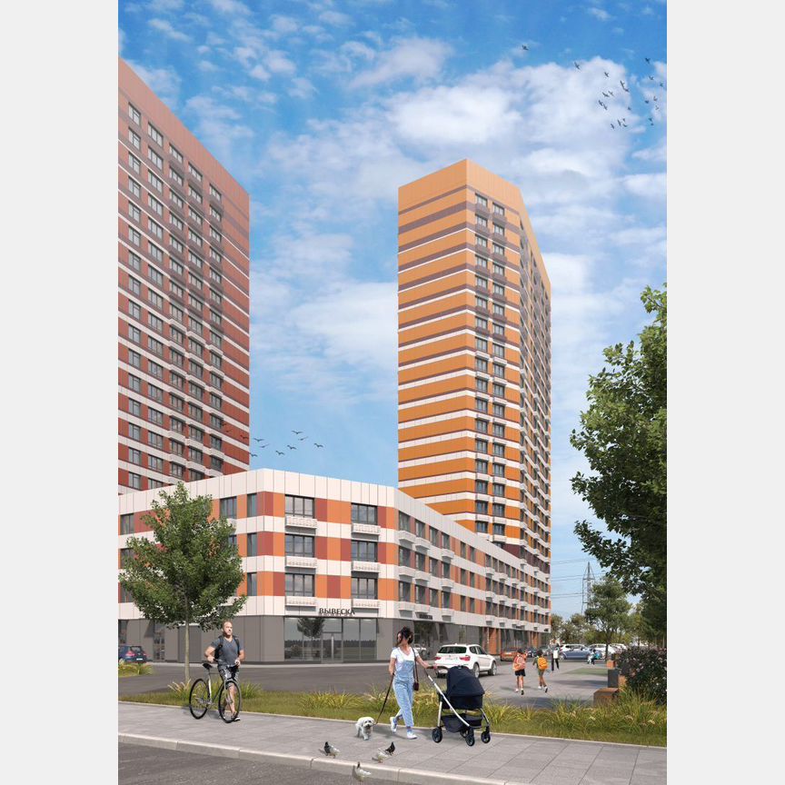 2-к. квартира, 47 м², 13/25 эт.