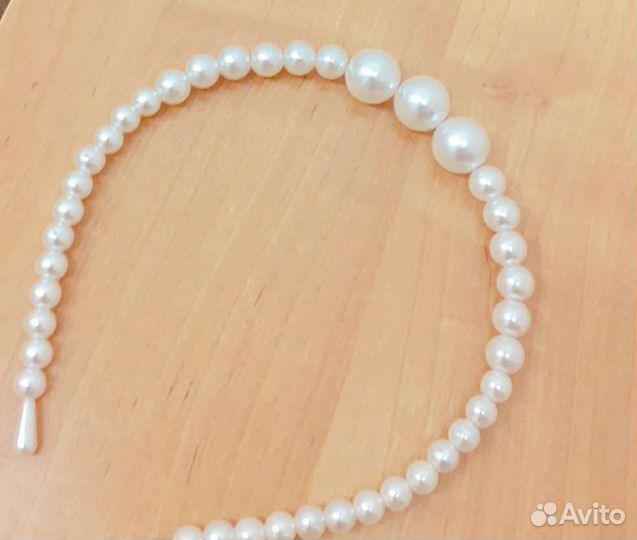 Повязка с бусинами на голову женская