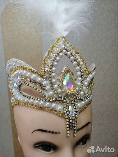Головной убор тиара вышивка