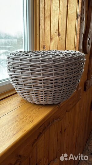 Кашпо для цветов из искуственного ротанга (горшок)