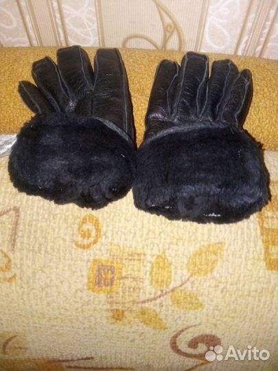 Мужские кожаные перчатки бу