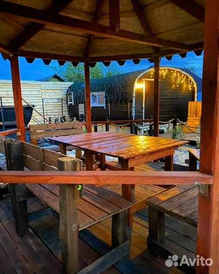Аренда теплой беседки и бани