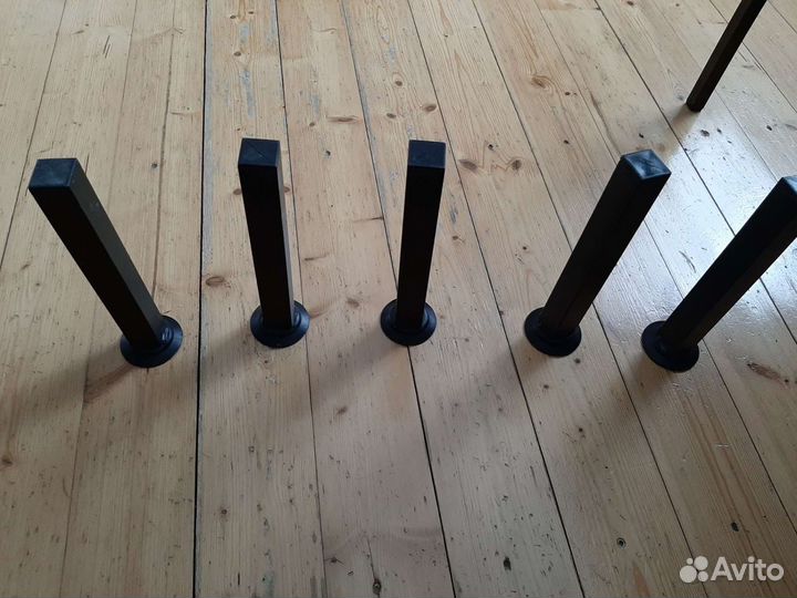 Ножки металл квадрат кровати чёрные 24,5 см 5 шт