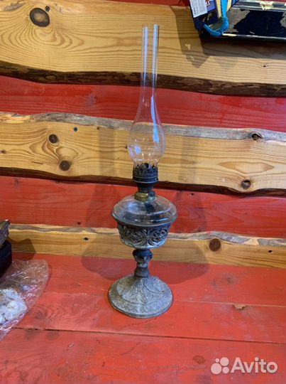 Лампа керосиновая. Антикварная шпиатр