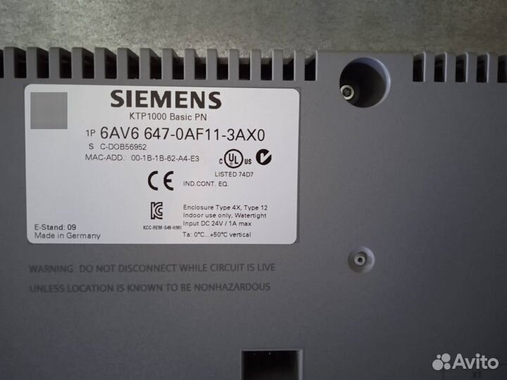 Siemens KTP1000 Basic