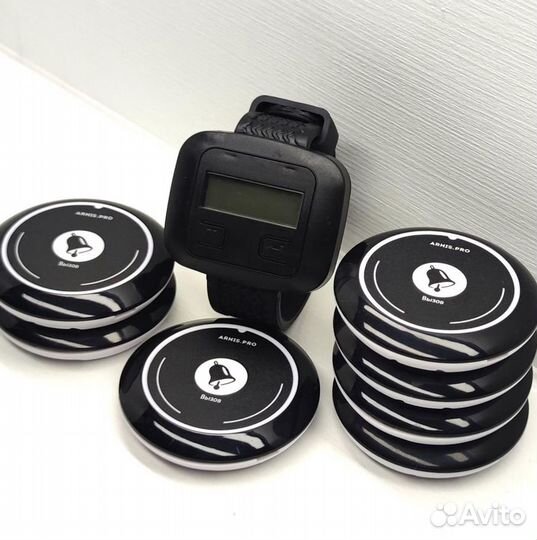 Кнопка вызова официанта модель Смайл с часами