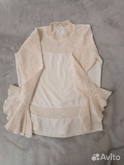 Блузка белая для девочки 7 лет