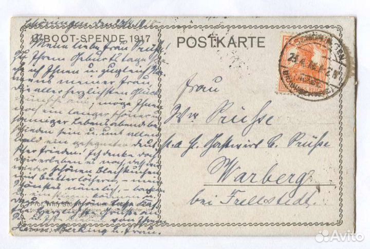 Германия, старинные открытки, авиация, флот 1915