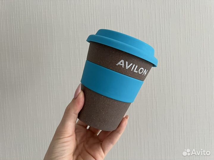 Стакан для горячих напитков с крышкой Avilon