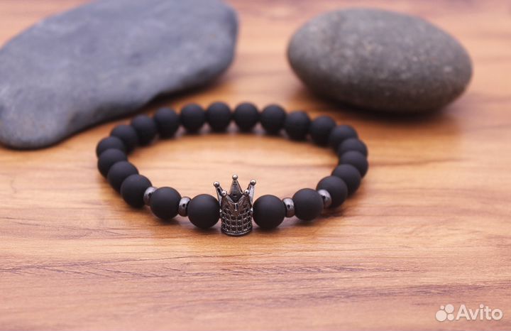 Браслет из натурального камня Лава