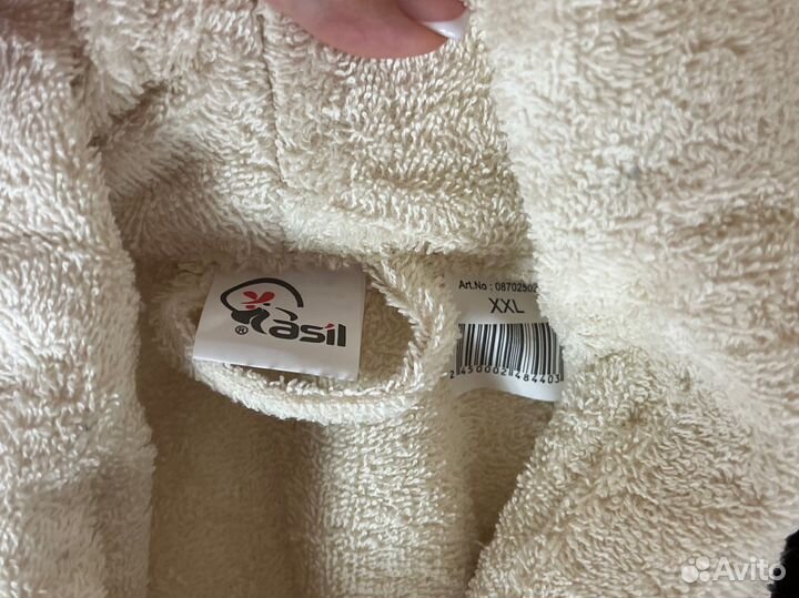 Мужской набор для бани(халат+2 шапочки)