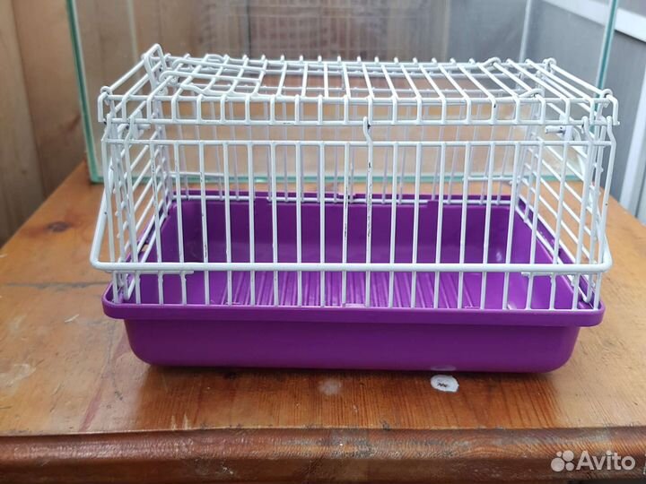 Аквариум и клетка-переноска для хомяка