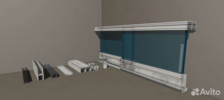 Фурнитура для раздвижных стеклянных дверей