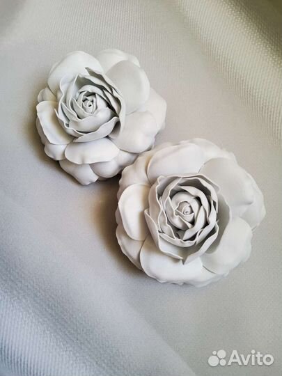 Заколки цветок из фоамирана для девочки. Комплект