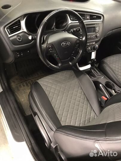 Чехлы Kia Ceed Экокожа ромб Автопилот