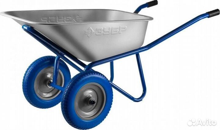 Тачка строительная зубр пт-300 профессионал двухк