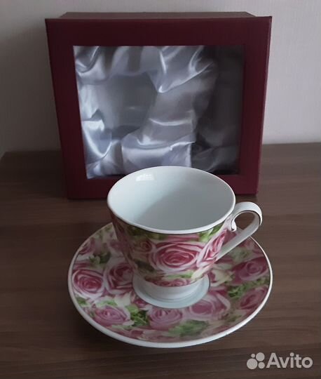 Чашка с блюдцем,подарочной упаковке,новые
