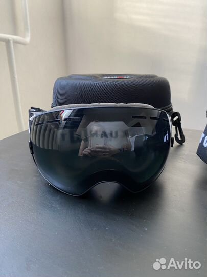 Горнолыжные очки маска серая