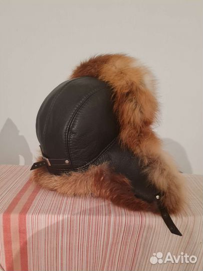 Шапка ушанка из лисы