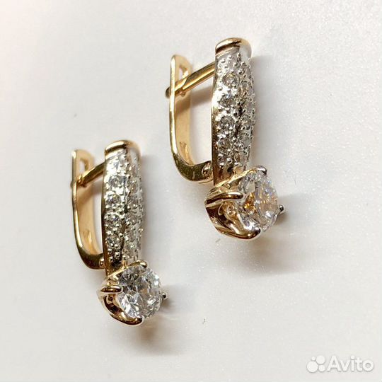 Золотые серьги 585 пробы