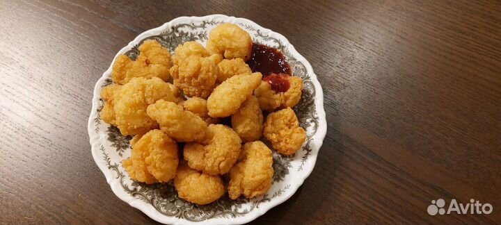 Мясная продукция. Наггетсы Кольца кальмар. Палочки