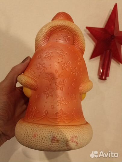 Дед мороз СССР звезда наконечник на ёлку