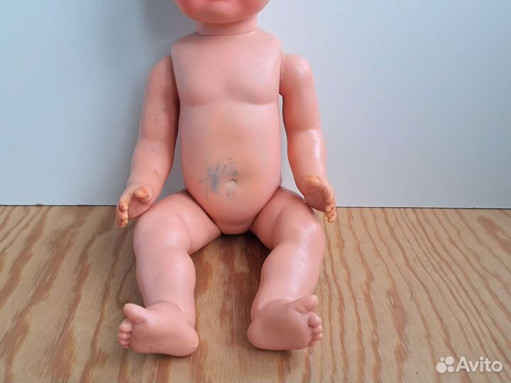 Пупс кукла ГДР винтаж времен СССР 40 см клеймо Ki3