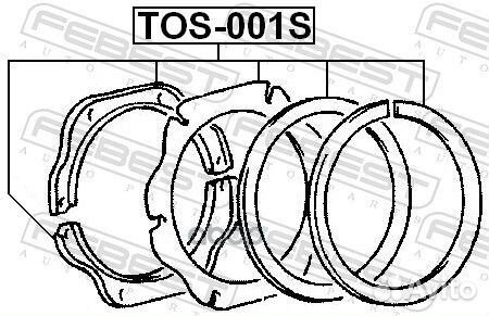 Ремкомплект сальников поворотного кулака TOS001