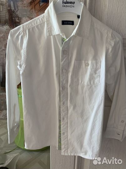 Рубашка белая на мальчика 116 размер
