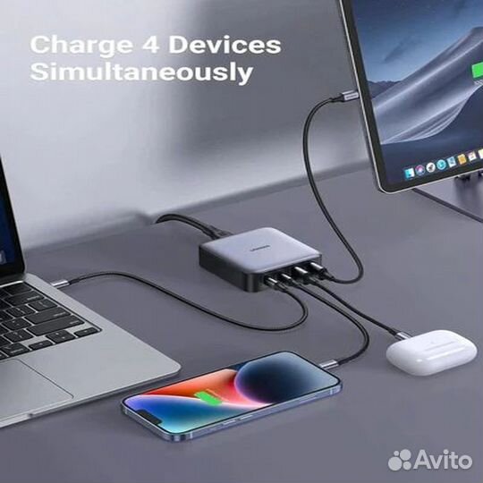 Устройство зарядное сетевое Nexode 2*USB-C+2*USB-A