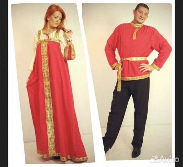 Русский народный костюм женский, мужской