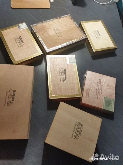 Пустые коробки от сигар