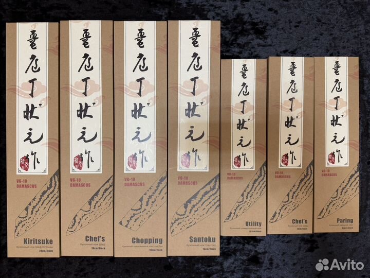 Ножи кухонные из дамасской стали FT-series