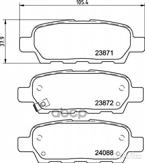 Колодки тормозные дисковые зад (PF-2466) NP
