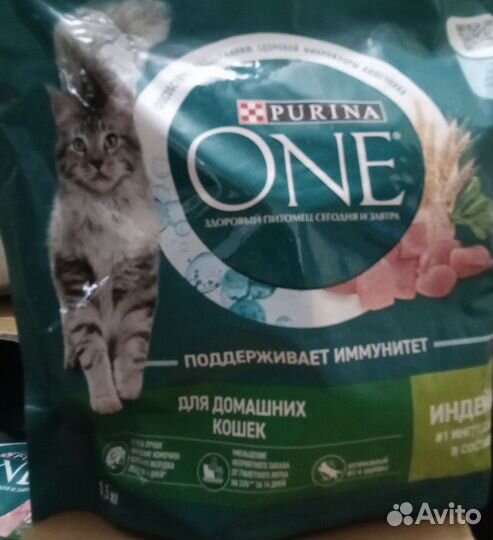Корм для кошек Purina one 3 кг, 1,5 кг Perfect fit