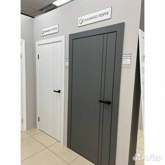 Межкомнатная дверь PSB-27 Дуб Оксфорд темный со стеклом